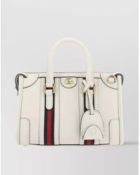 Gucci - Leather Handbag Structured Top Handle - Lyst