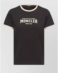 Moncler - Printed Cotton Crew Neck T-Shirt - Lyst