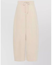 Max Mara - Technical Jersey Barrel-Leg Trousers - Lyst