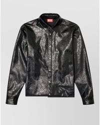 DIESEL - Leather-Effect S-Simply-Qmbu Shirt - Lyst