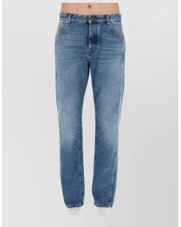 Balmain - Denim Straight-Leg Jeans - Lyst