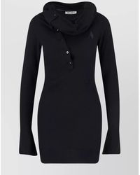 The Attico - Wool Cashmere Mini Dress - Lyst