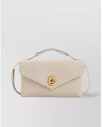 Bottega Veneta - Intrecciato Leather Knot Lock Shoulder Bag - Lyst