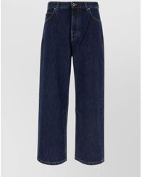 Loewe - Wide Leg Denim Trousers With Front And Back Pockets - Lyst