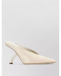 Ferragamo - Leather Itaca Mules Pointed Toe Heel - Lyst