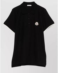 Moncler - Cotton Short-Sleeve Polo Shirt - Lyst
