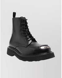 KENZO - Stylish Lace-Up Ankle Boots With Pull Tab - Lyst