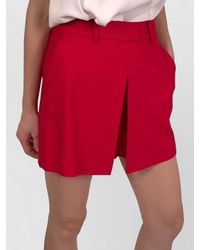 SIMONA CORSELLINI - Pleated Mini Skirt Regular Fit High Waist - Lyst