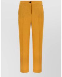 Herno - Linen Straight Leg Trousers Belt Loops - Lyst