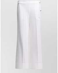 Herno - Cotton Trousers Wide Leg Side Pockets - Lyst
