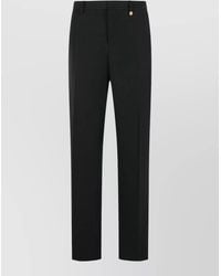 Versace - Virgin Wool Slim-Fit Straight-Leg Trousers - Lyst