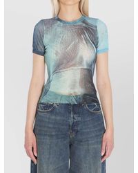 Jean Paul Gaultier - Water Print Sheer Slim Fit T-Shirt - Lyst