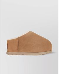 UGG - Round Toe Suede Mules With Rubber Sole - Lyst