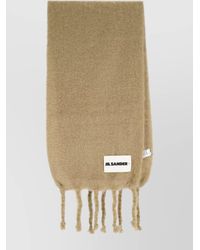 Jil Sander - Mohair Blend Fringed Scarf - Lyst