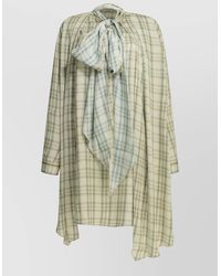 Acne Studios - Checked Viscose Mini Shirt Dress - Lyst