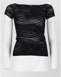 Etro - Off Shoulder Patterned Top Short Sleeves - Lyst