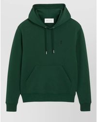 Ami Paris - Hooded Top Front Pocket Ribbed Trims - Lyst