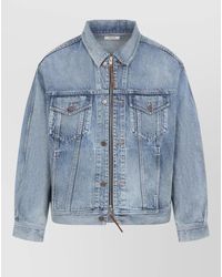 Celine - Denim Oversized Trucker Jacket - Lyst