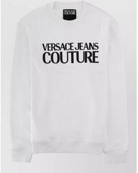 Versace Jeans Couture - Logo Sweater Cuffs And Structured Hem - Lyst