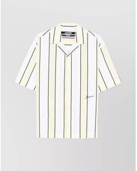 Jacquemus - Stripe Cotton Short Sleeve Shirt - Lyst