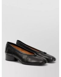 Maison Margiela - Tabi H30 Leather Pumps Low Heel - Lyst