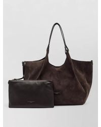 Gianni Chiarini - Dua Suede Finish Tote Bag Dual Handles - Lyst