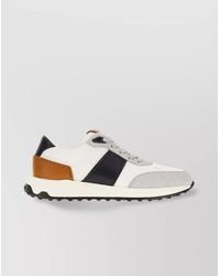 Tod's - Leather And Mesh Low-Top Sneakers - Lyst