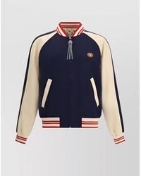 Valentino - Wool And Cotton Bomber Jacket - Lyst