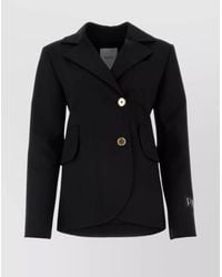 Patou - Virgin Wool Double-Breasted Belted Blazer - Lyst
