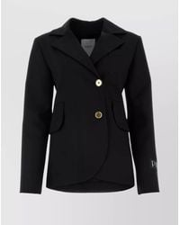 Patou - Virgin Wool Double-Breasted Belted Blazer - Lyst