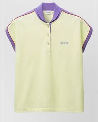 Versace - Cotton Piqué Polo Shirt Embroidered Logo - Lyst