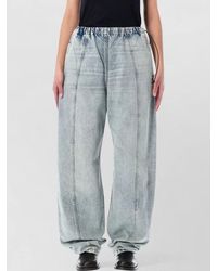 Haikure - Denim High-Rise Elasticated Wide-Leg Jeans - Lyst
