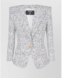 Balmain - Printed Tailored Jacket - Lyst