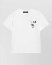Weekend by Maxmara - Crew Neck Graphic Print Regular Fit Top - Lyst