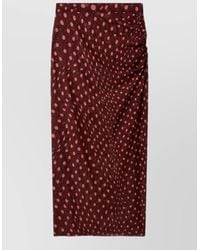 Stella McCartney - Polka-Dot Mesh Ruched Long Skirt - Lyst