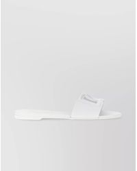 Dolce & Gabbana - "Sunshine" Open Toe Flat Sole Sandals - Lyst