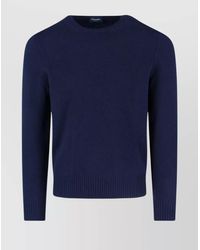 Drumohr - Ribbed Crewneck Sweater With Cuffs And Hem - Lyst