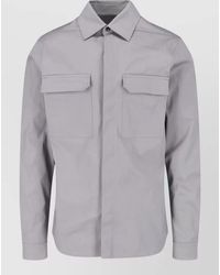 Rick Owens - Casual Jacket Buttoned Cuffs Front Flap Pockets - Lyst