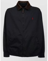 Prada - Short Coat Elastic Cuffs Hem Contrast Collar - Lyst