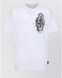 Philipp Plein - Skull Tattoo Print Cotton T Shirt - Lyst