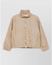 Herno - Linen Single Breasted Coat - Lyst
