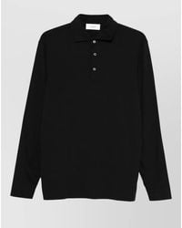 Lardini - Silk Long-Sleeve Polo Shirt - Lyst