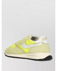 Autry - Leather And Fabric Low-Top Sneakers - Lyst
