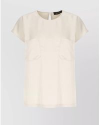 Fabiana Filippi - Viscose Top With Round Neck And Button - Lyst
