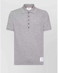 Thom Browne - Cotton Piqué Polo Shirt - Lyst