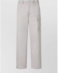 Fendi - Cotton Gabardine Cargo Trousers - Lyst