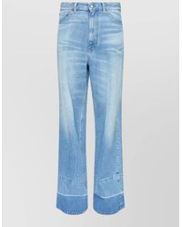 MM6 by Maison Margiela - High Waist Denim Trousers Wide Leg - Lyst