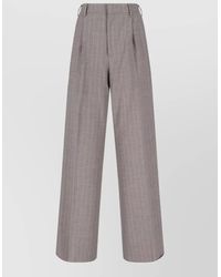 Tagliatore - High Waisted Wide Leg Pinstripe Suit Trousers - Lyst