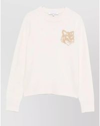Maison Kitsuné - Merino Wool Regular-Fit Crewneck Sweater - Lyst
