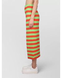 Sunnei - Midi Skirt Elastic Waistband Striped Pattern - Lyst